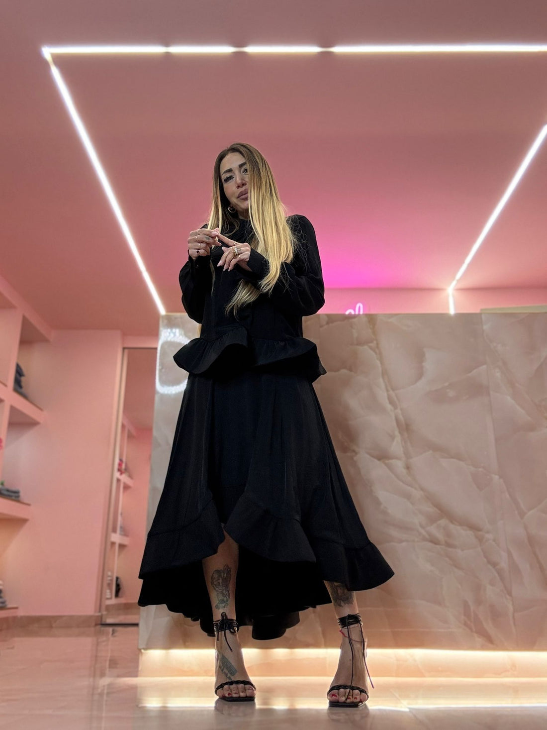 Coordinato Nero Svolazzante ♥