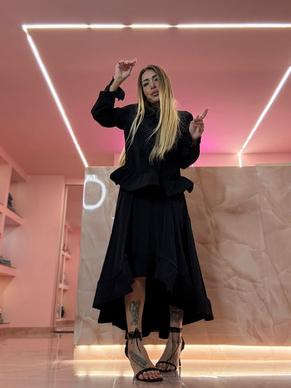 Coordinato Nero Svolazzante ♥