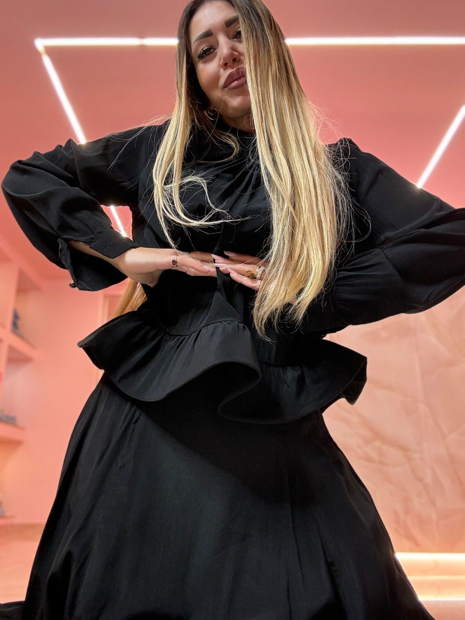 Coordinato Nero Svolazzante ♥