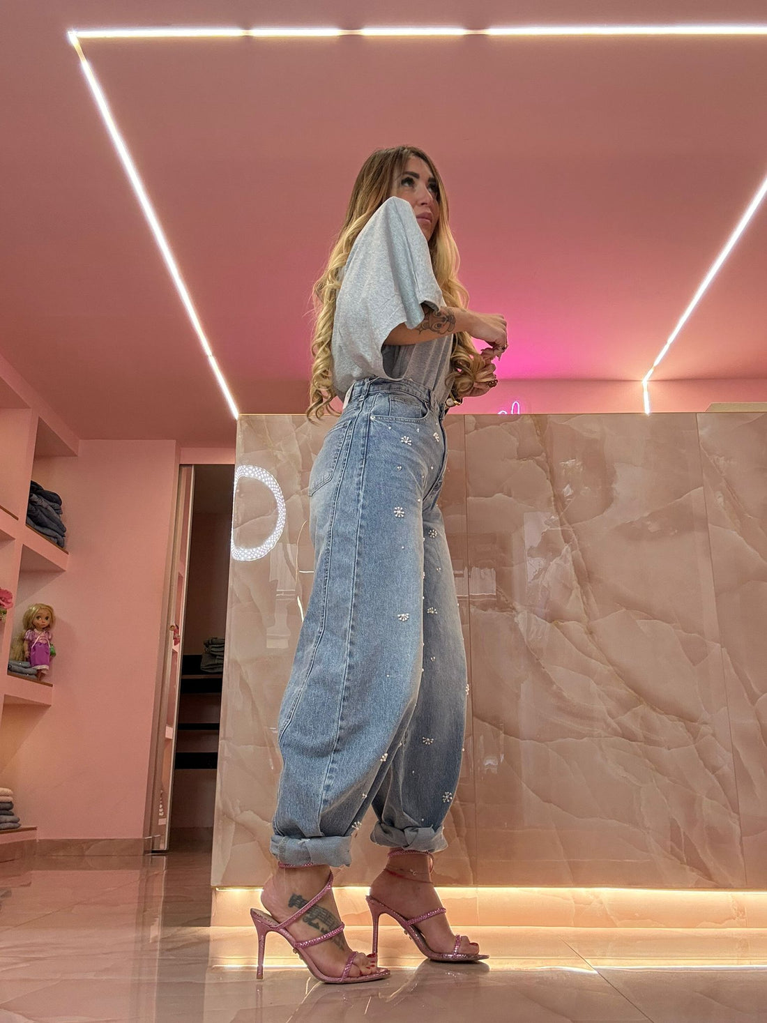 Jeans Fiorellini In Perle ♥