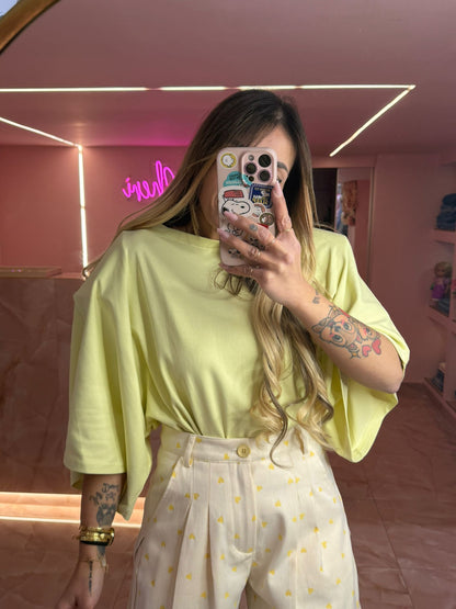 Shirt Maxi Spallina TreQuarti Gialla ♥