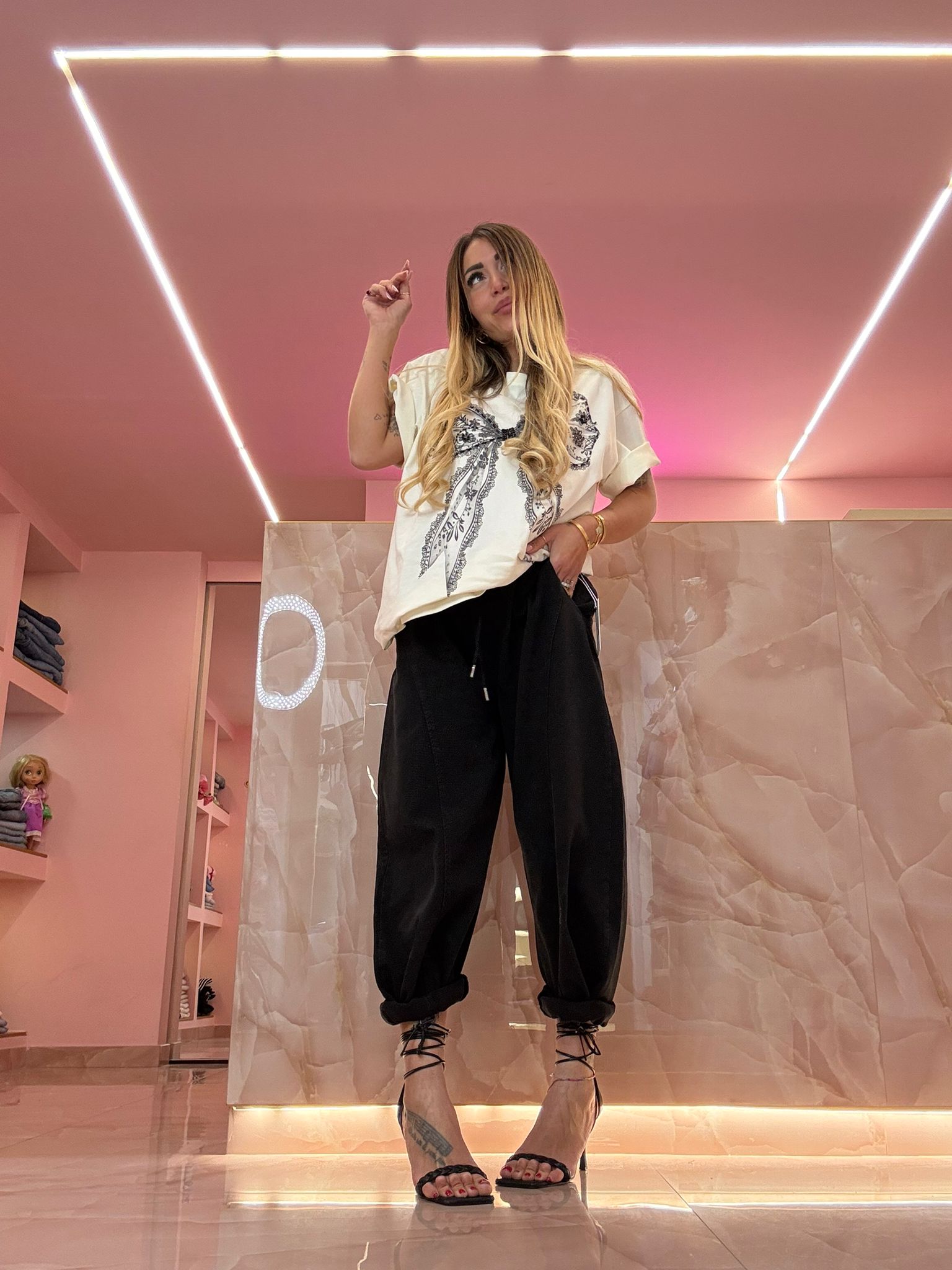 Jeans Pantalone JustWest Nero ♥