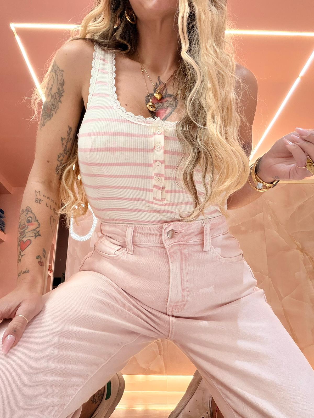 Jeans Rosa Balloon Slavato ♥