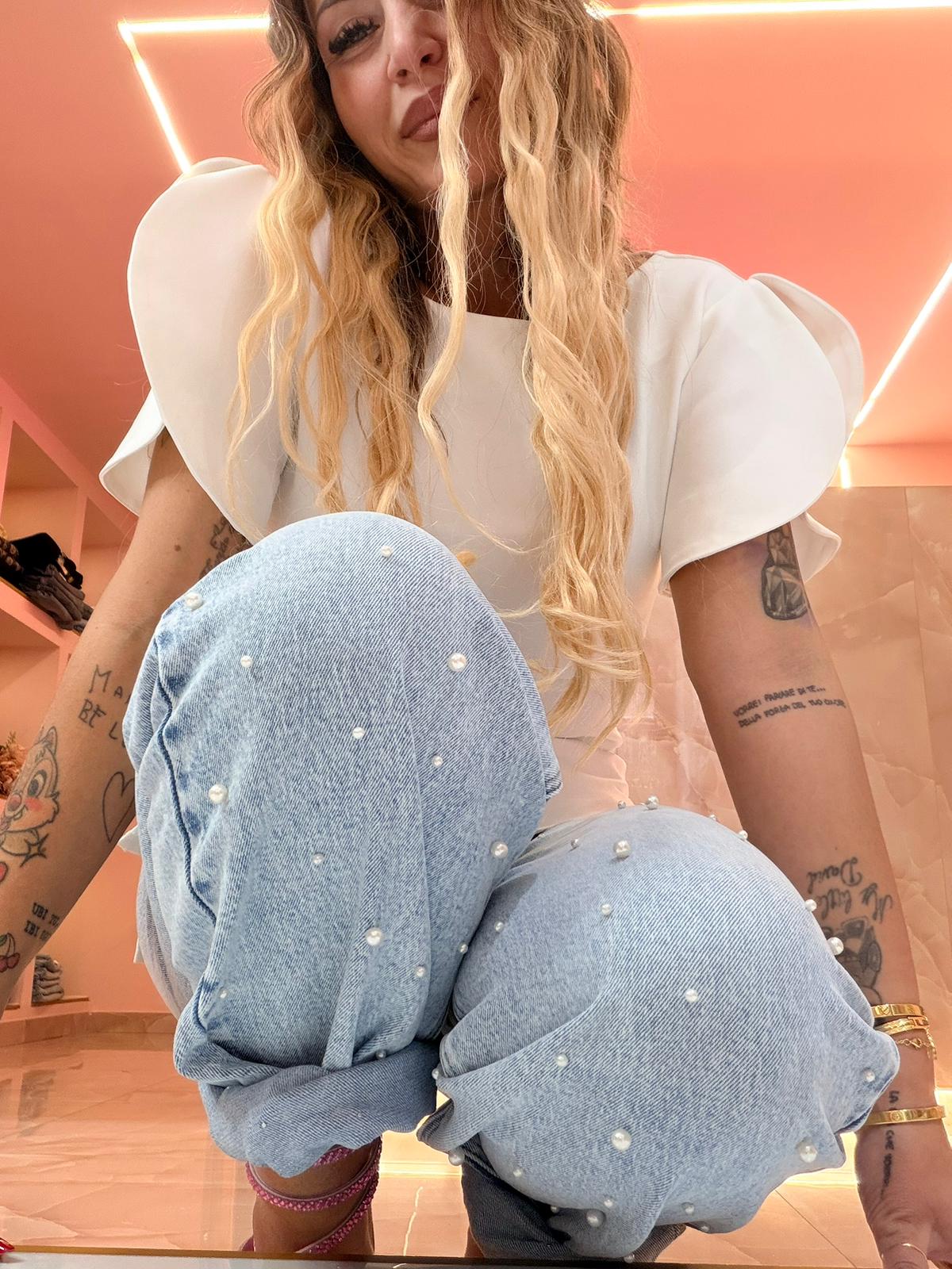 Jeans Perline Per Caso ♥