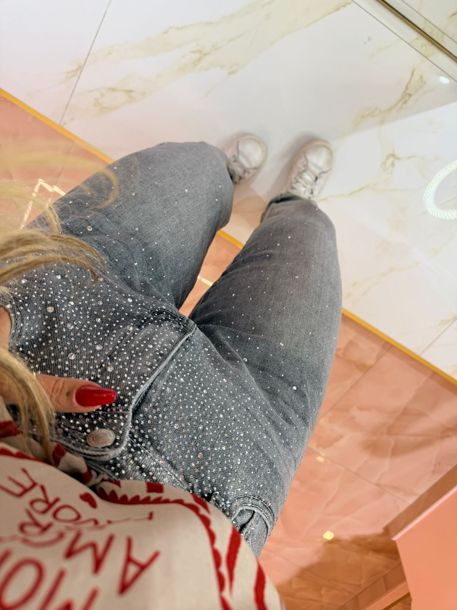 Jeans PettyPi Glitter Grigio ♥