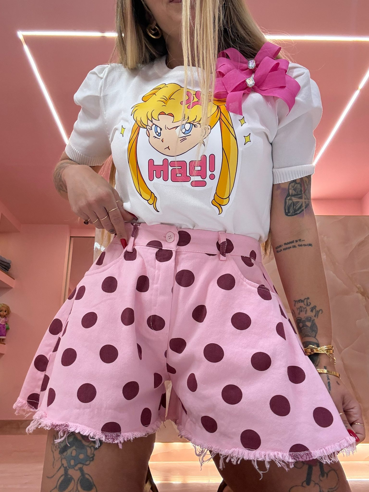 Short Pois Rosa ♥