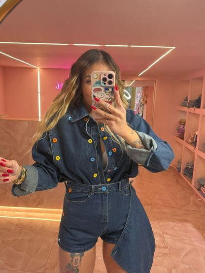 Coordinato Rainbow Denim ♥