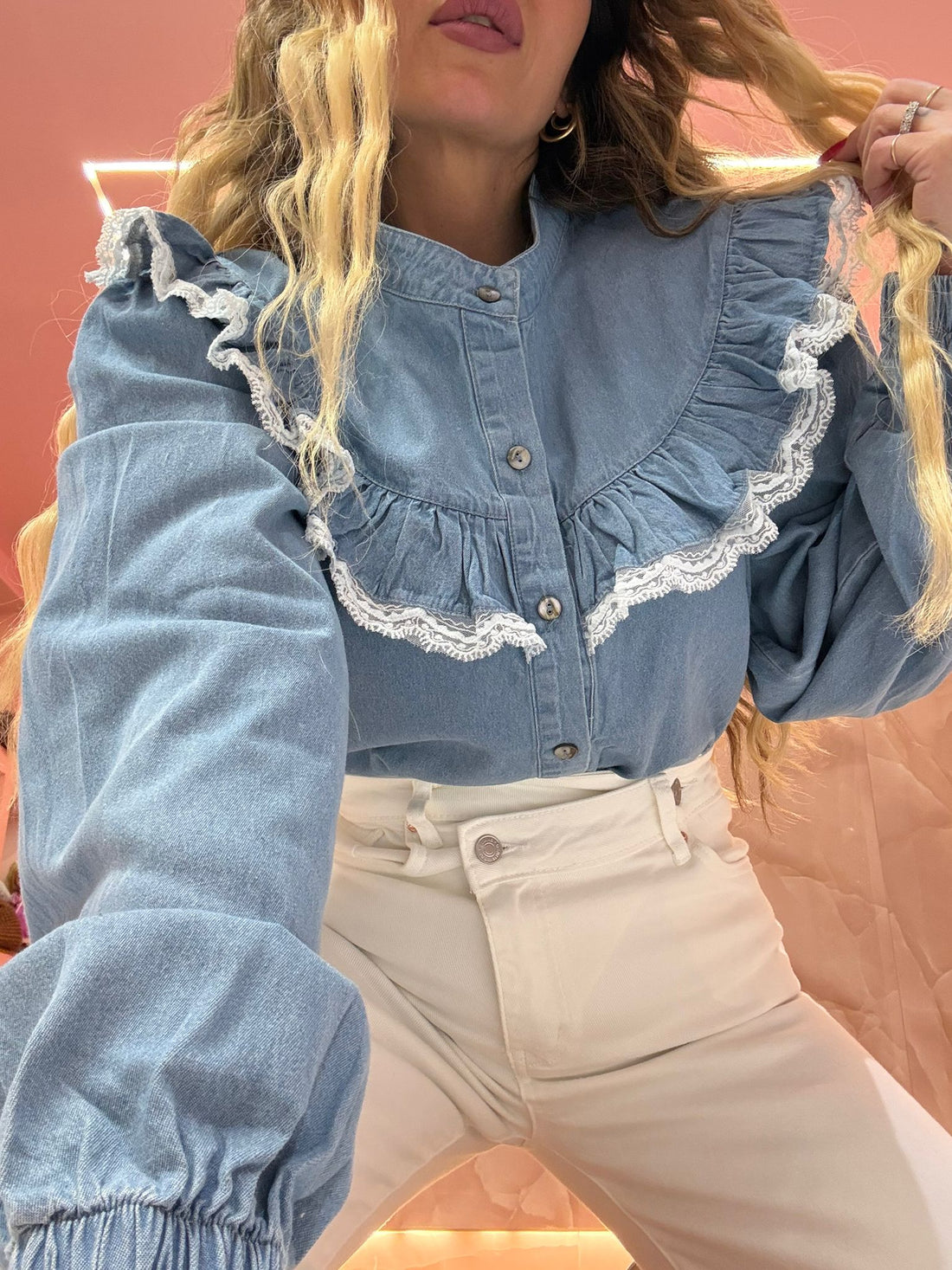 Camicia Denim Principesse San Gallo ♥