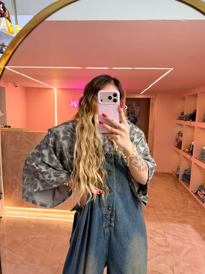 Shirt Maxi Spallina TreQuarti Maculo Grigia ♥