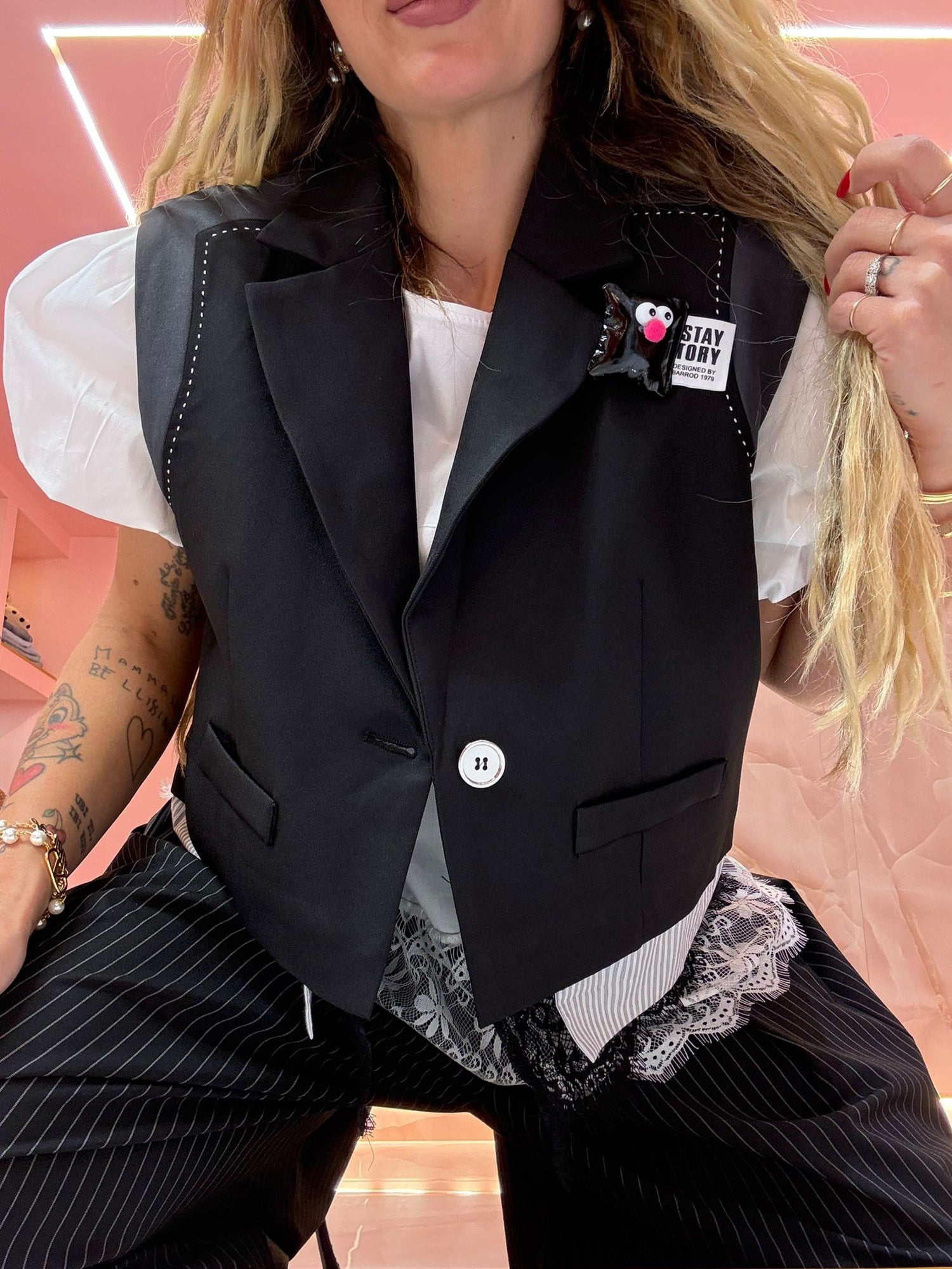 Gilet Linguaccia Base Nera ♥