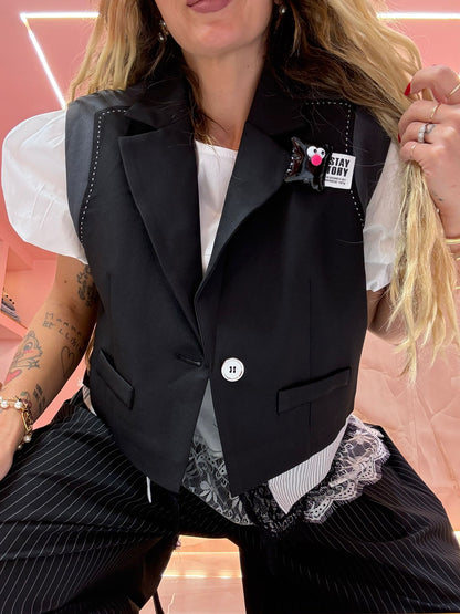 Gilet Linguaccia Base Nera ♥