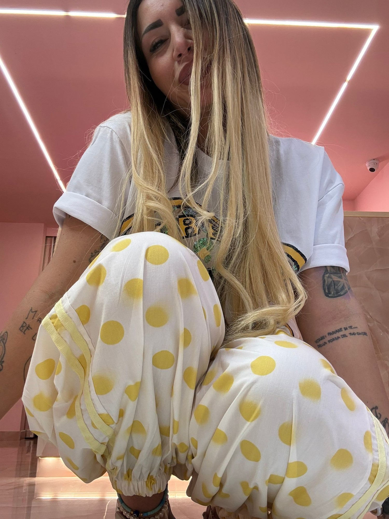 Pantaloni Pois ADDICT Gialli ♥