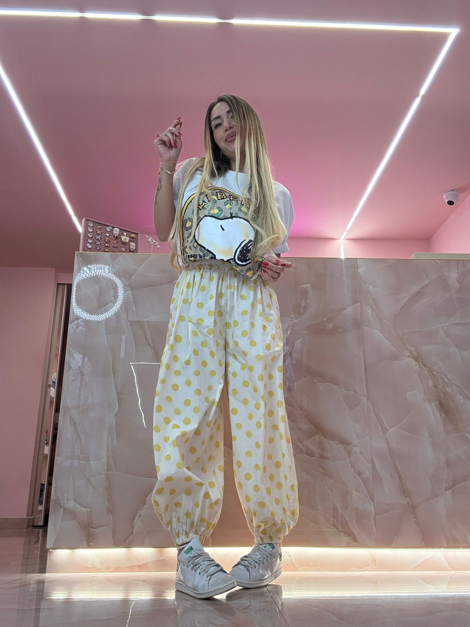 Pantaloni Pois ADDICT Gialli ♥
