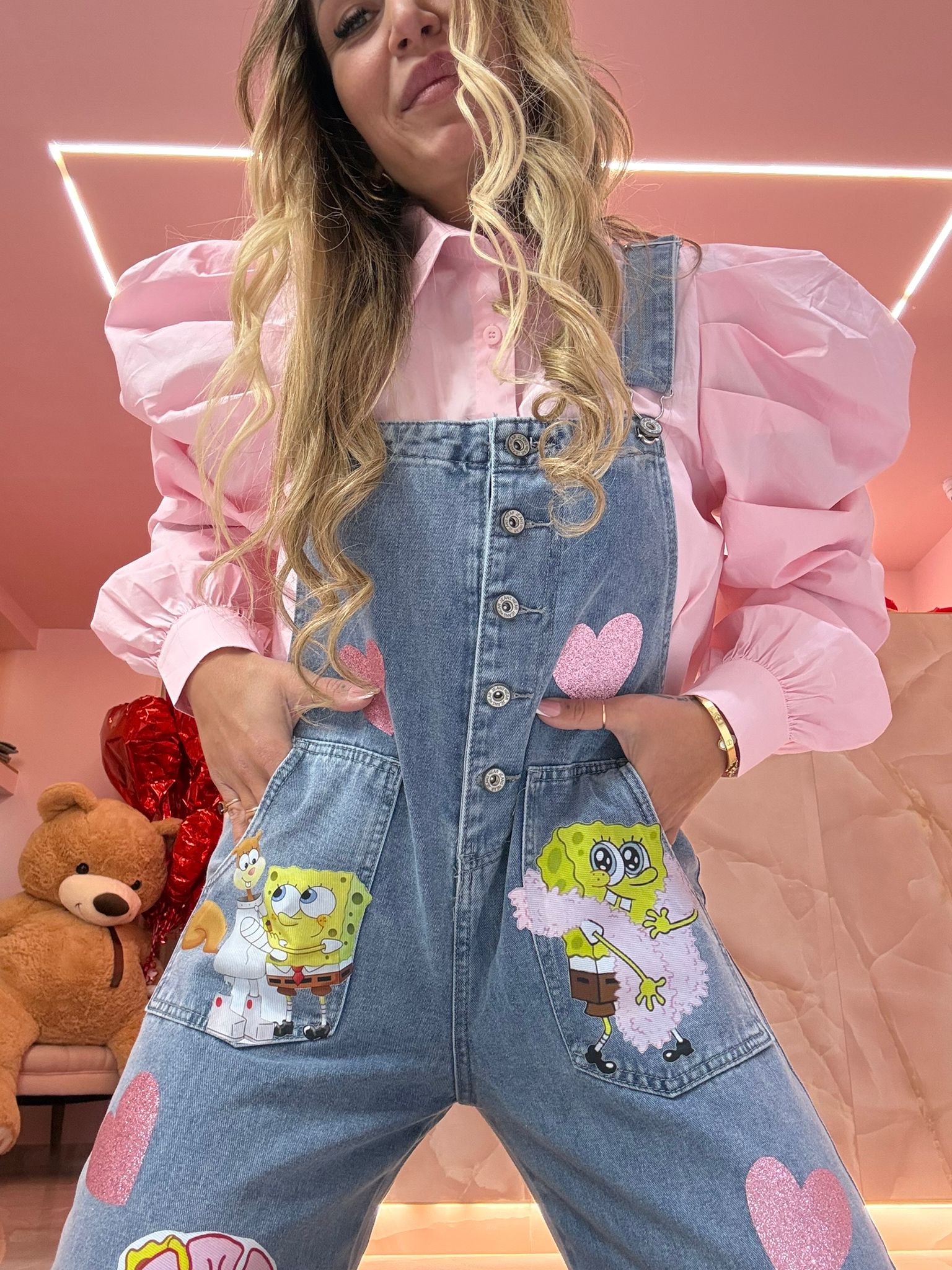 Camicia Manica Balloon Rosa ♥