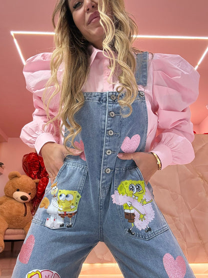 Camicia Manica Balloon Rosa ♥