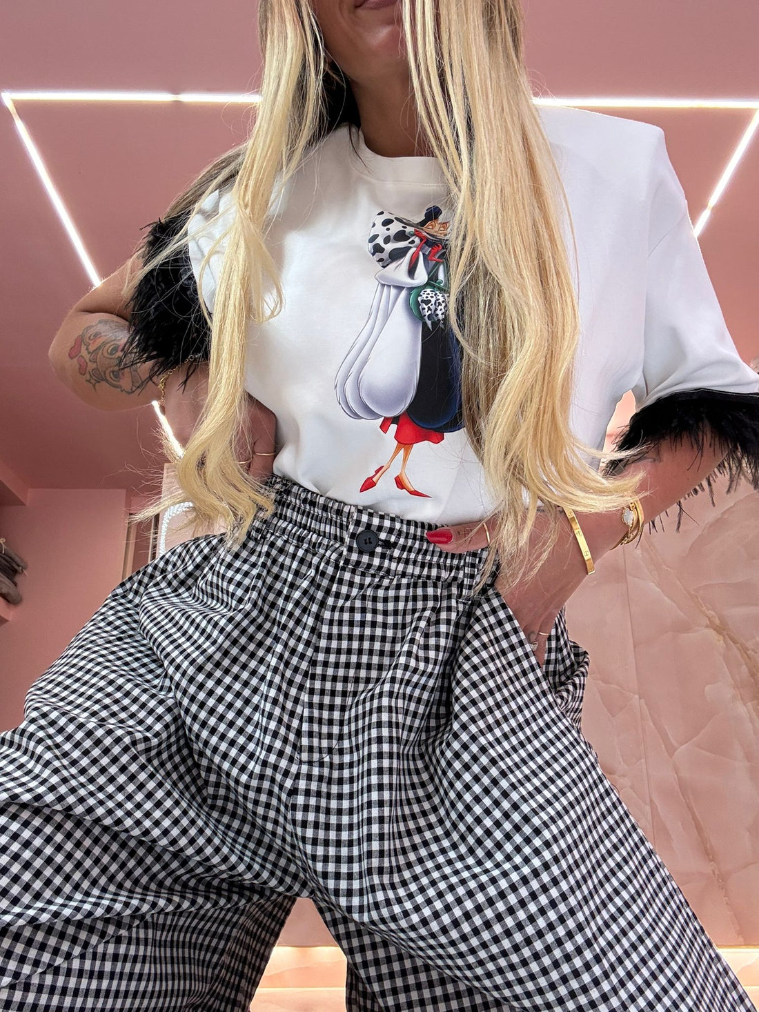 Shirt Spallina Crudelia Piume ♥