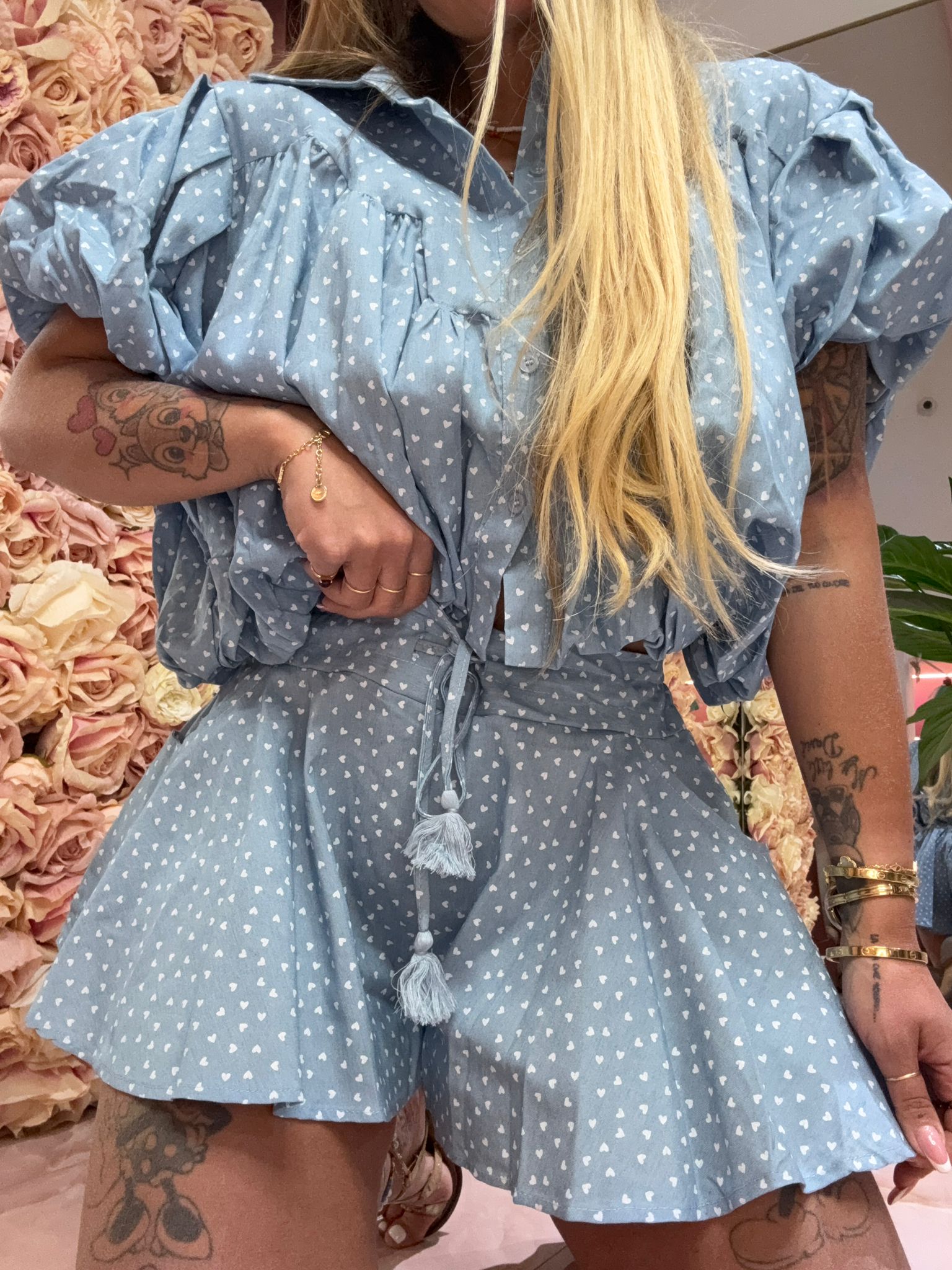 Coordinato Denim Cuoricini Amo! ♥