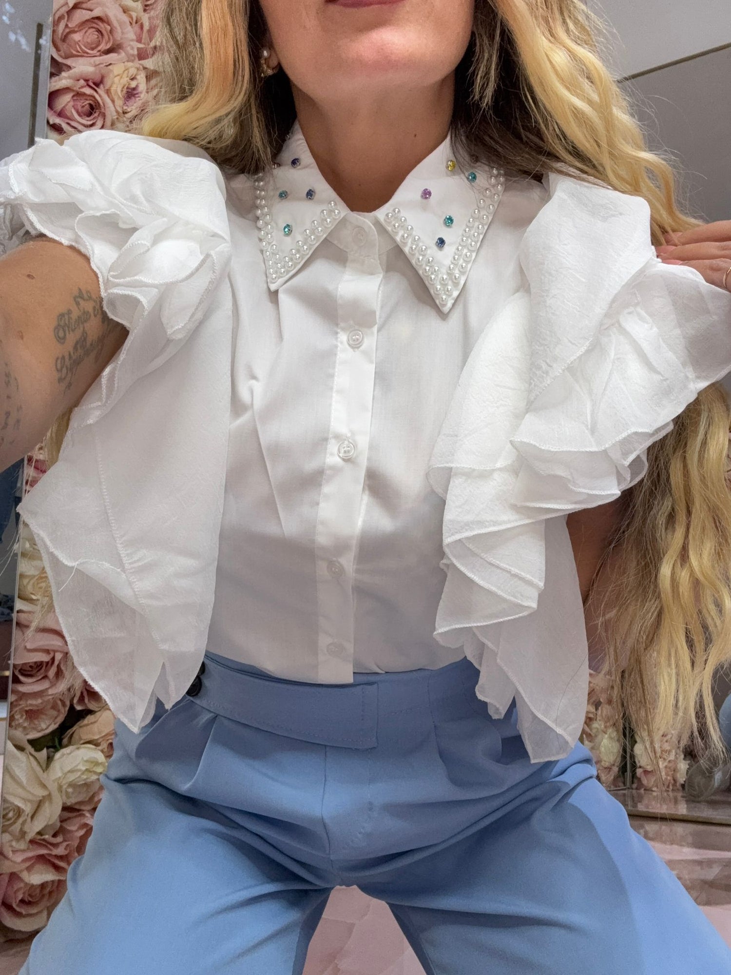 Camicia Volant Multicolor ♥