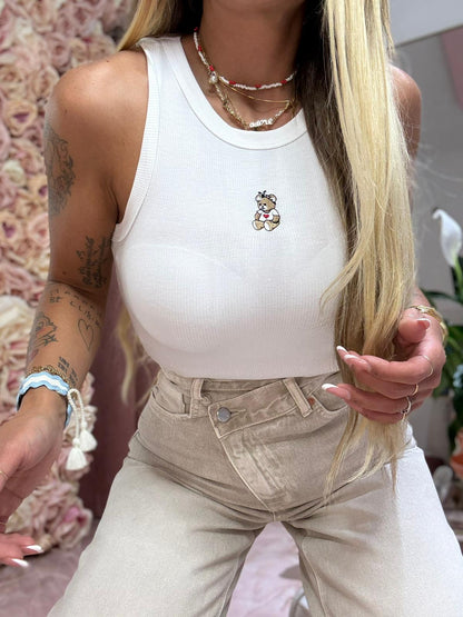 Canottina Teddiamo Bianca ♥