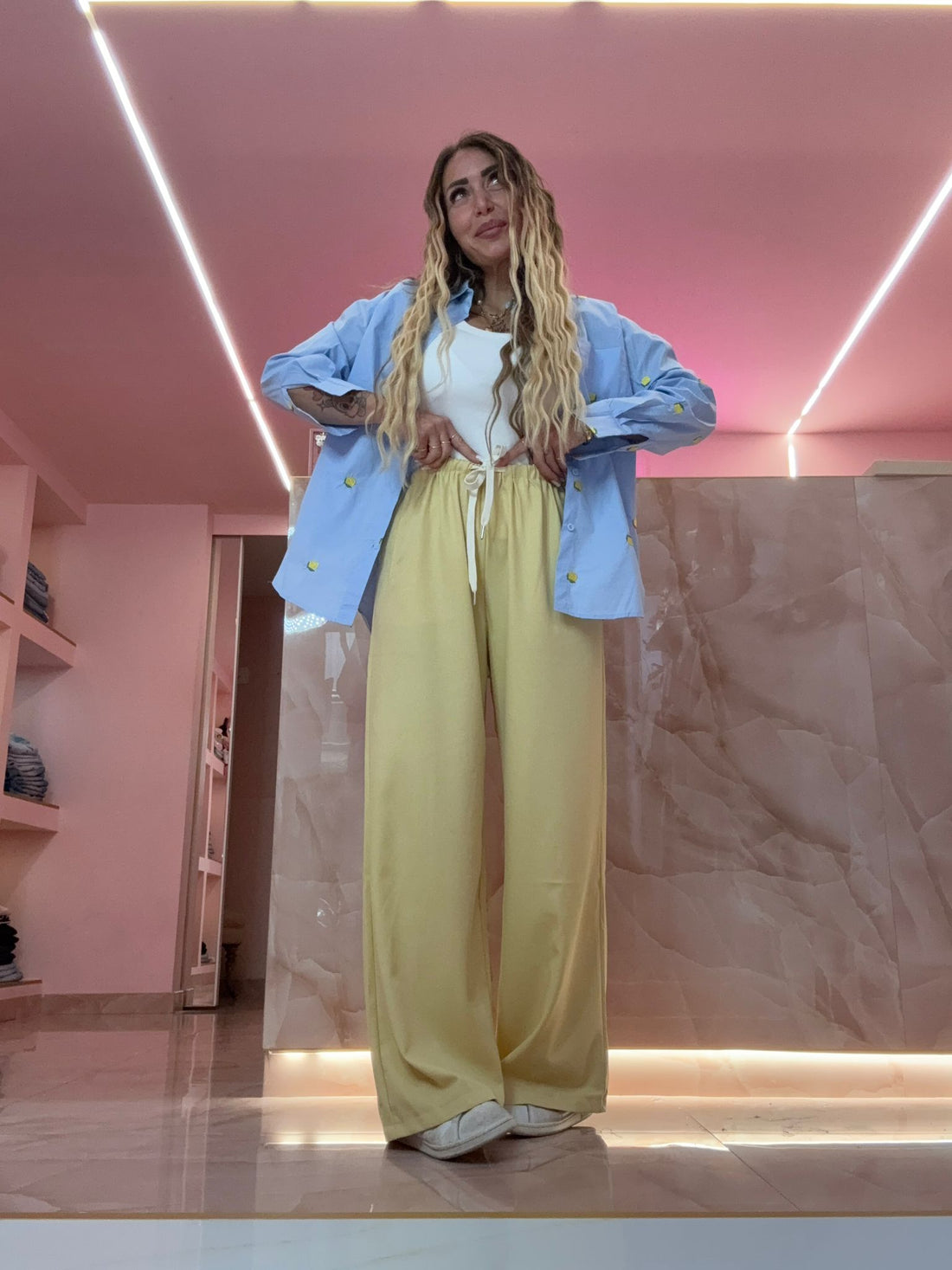 Pantalone LULU Giallo Pastello ♥
