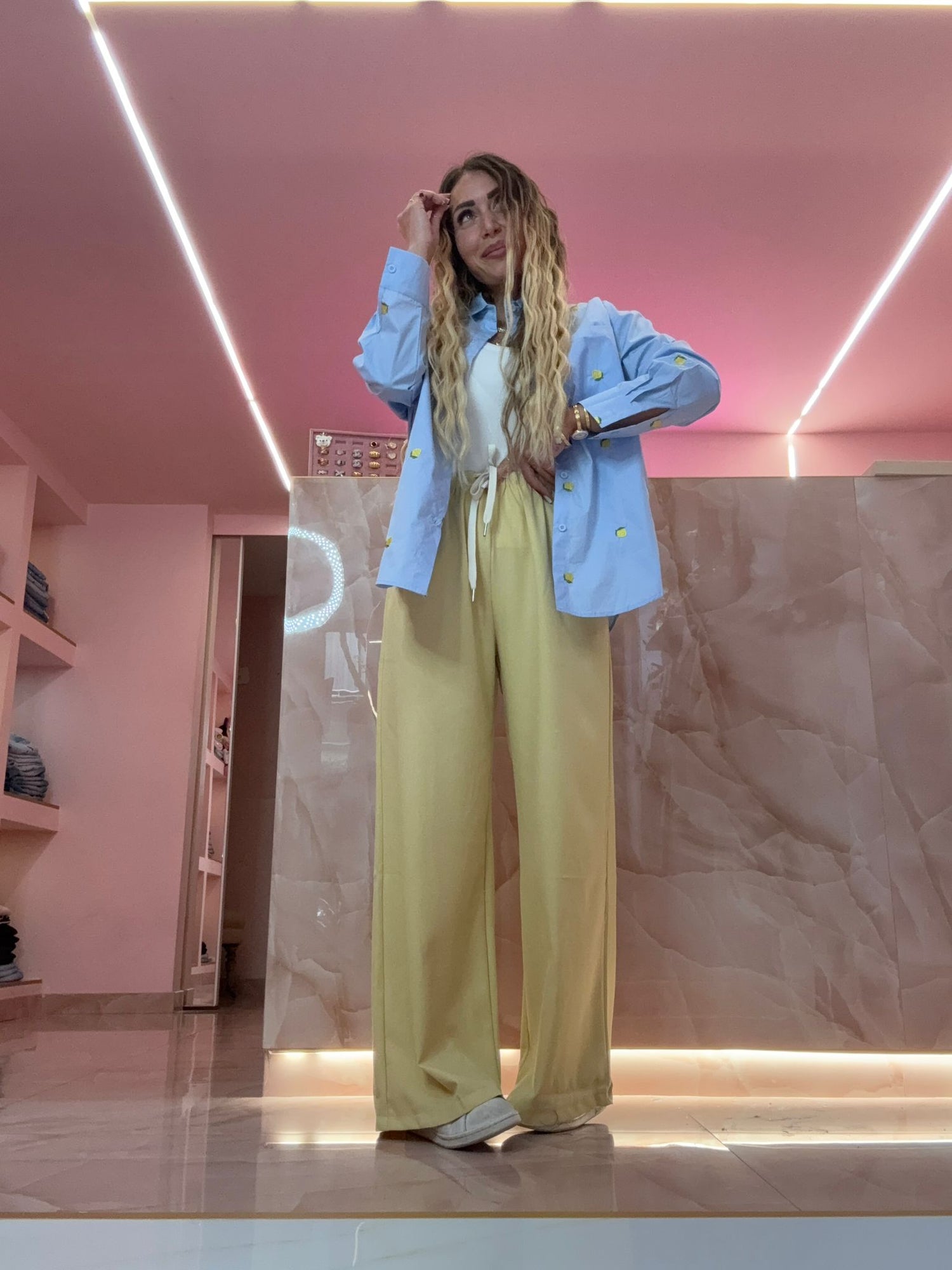 Pantalone LULU Giallo Pastello ♥