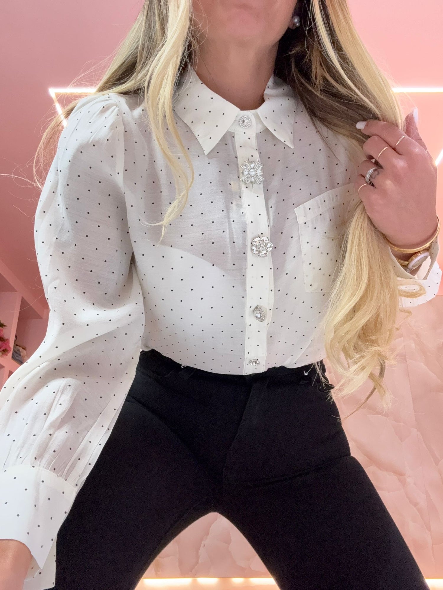 Camicia Pois &amp; Strass ♥