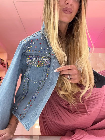 Giacca In Jeans Rainbow ♥