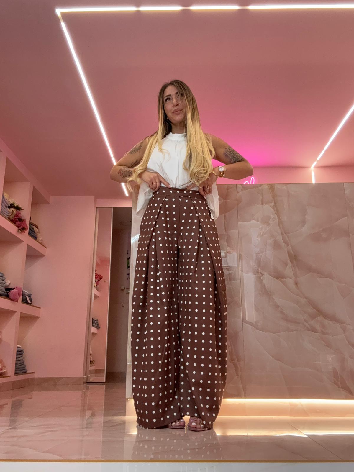 Pantalone Zebra Pois Marrò  ♥