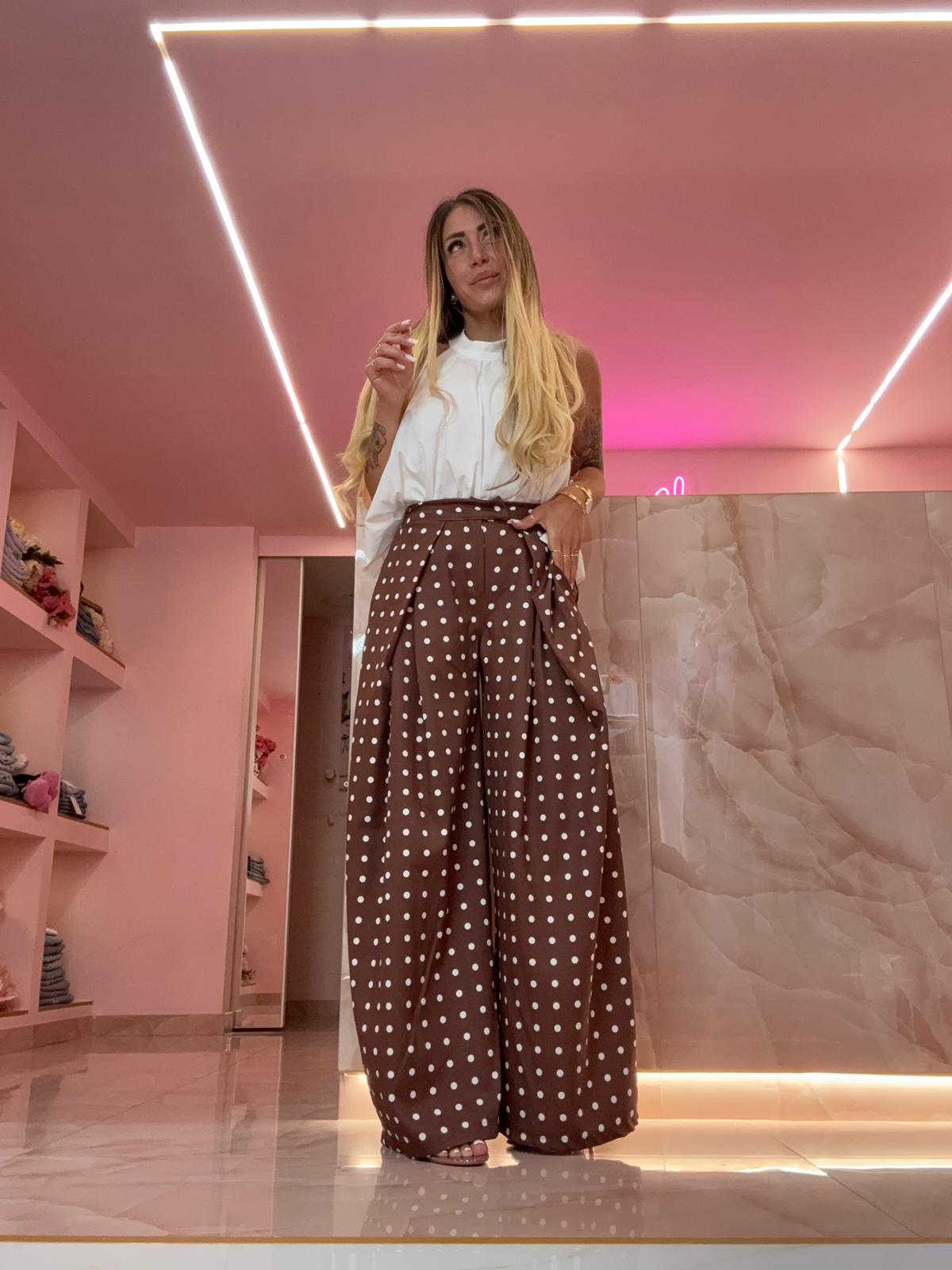 Pantalone Zebra Pois Marrò  ♥