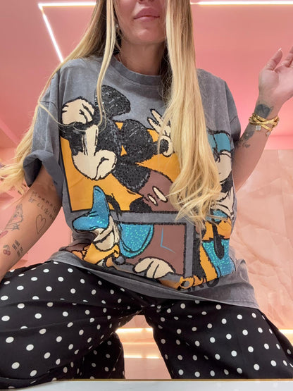 Shirt Glitter Mouse In Gamba  ♥