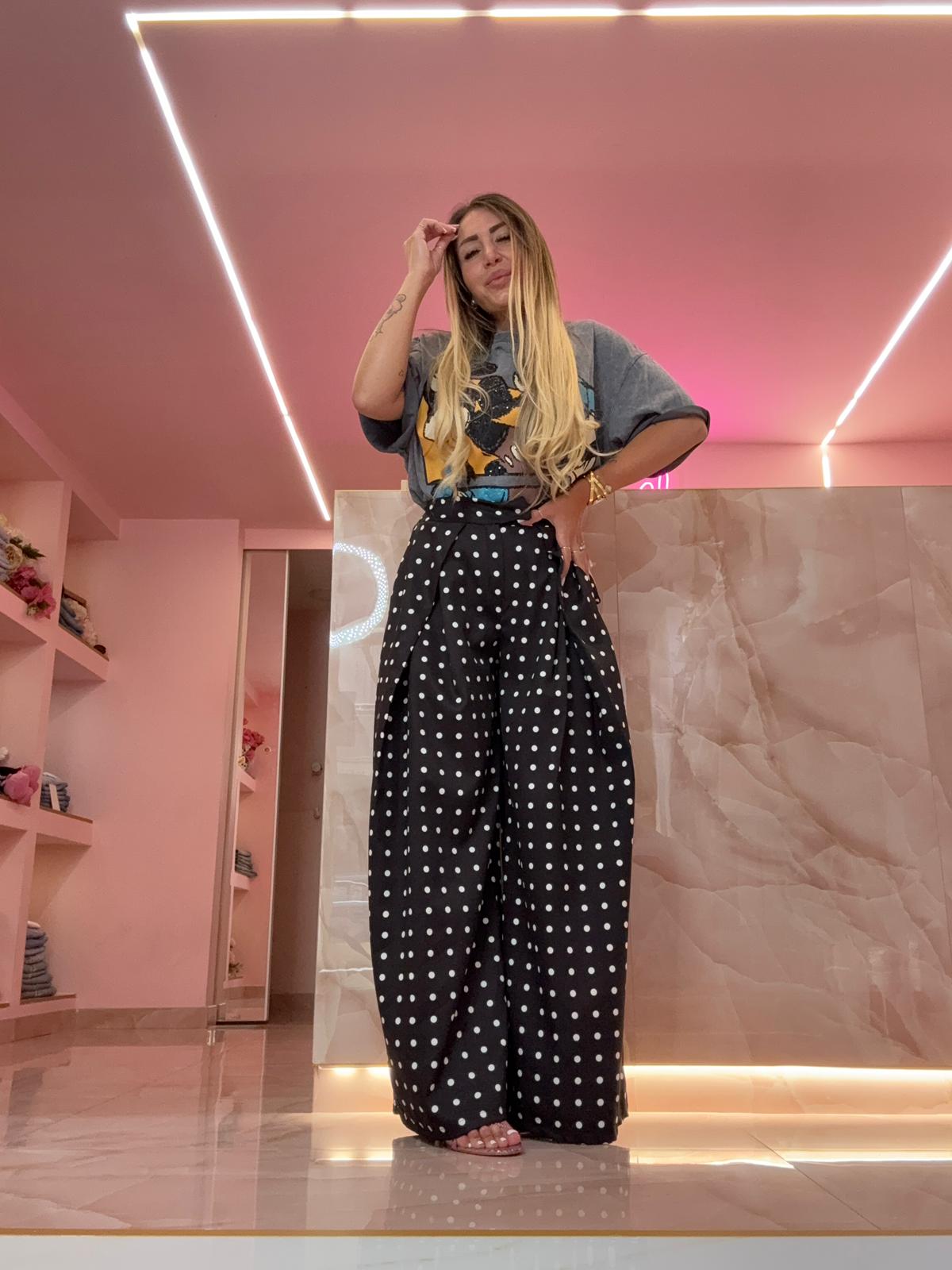 Pantalone Zebra Pois Nero  ♥