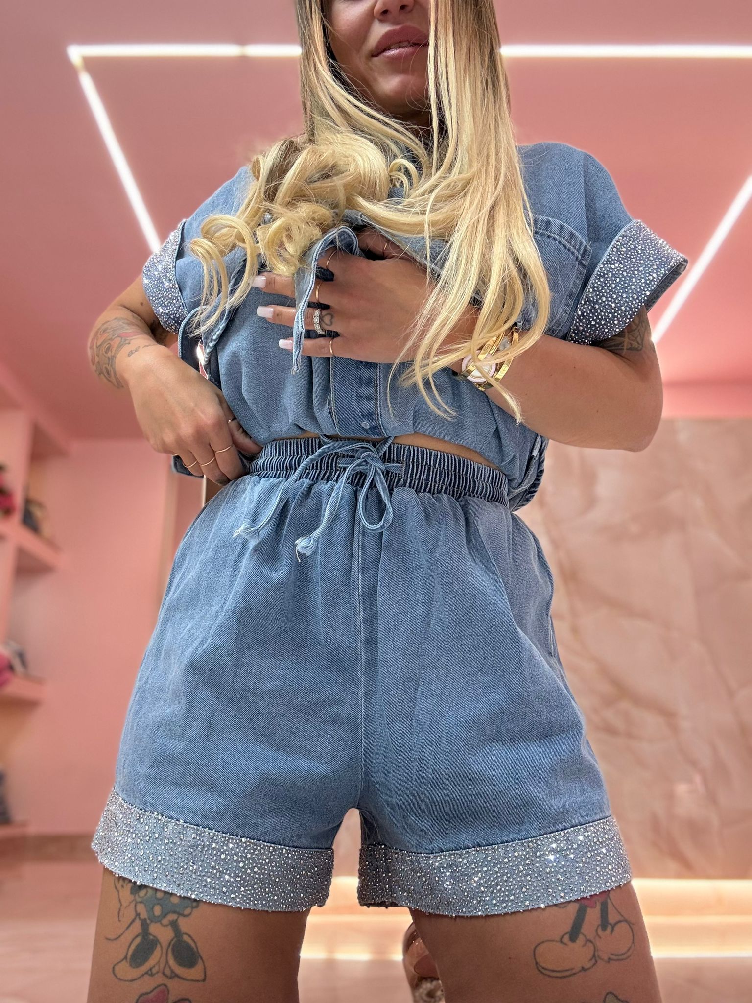 Coordinato Sogno in Glitter Denim ♥
