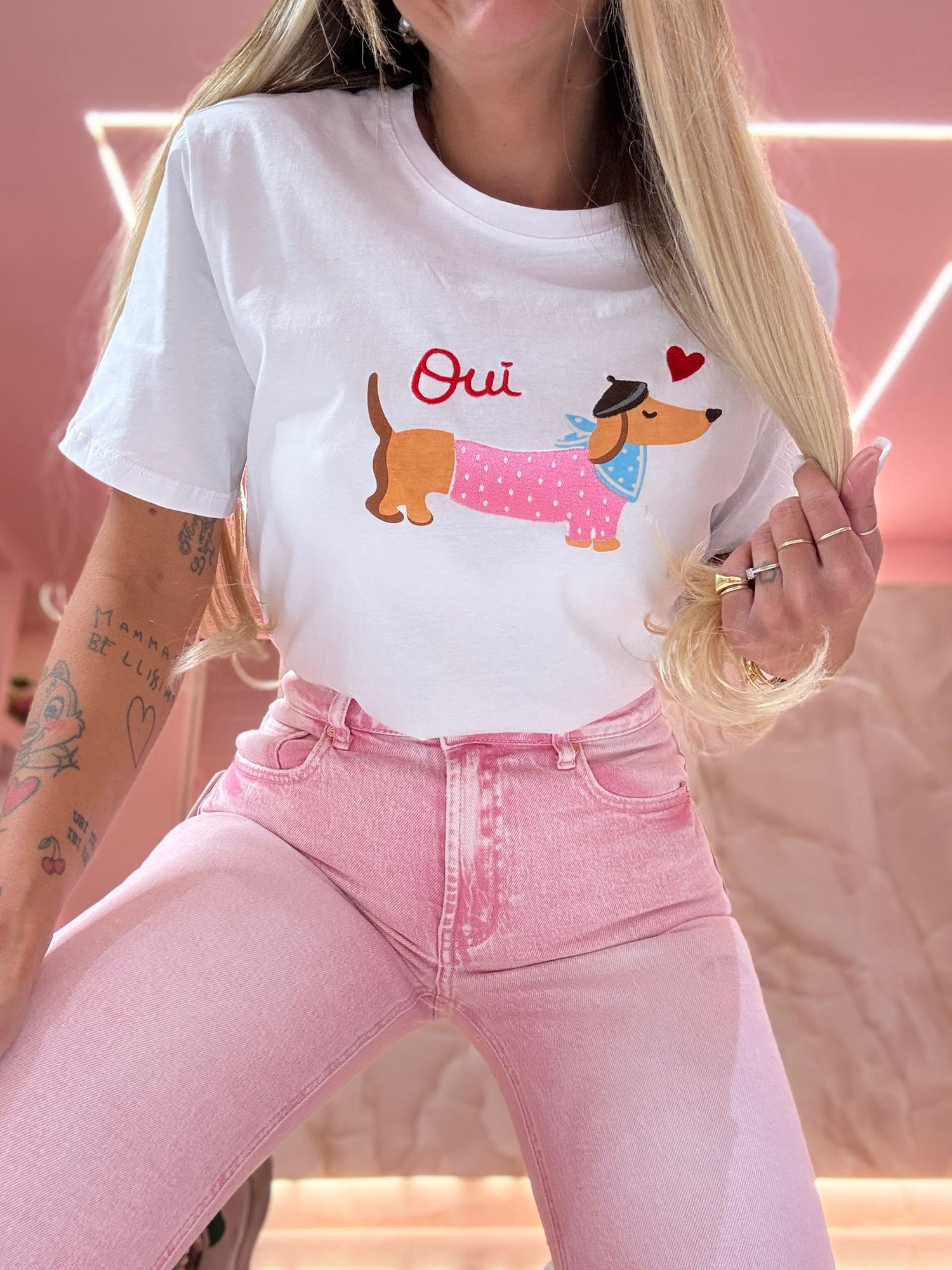 Shirt Oui Pois Rosa  ♥