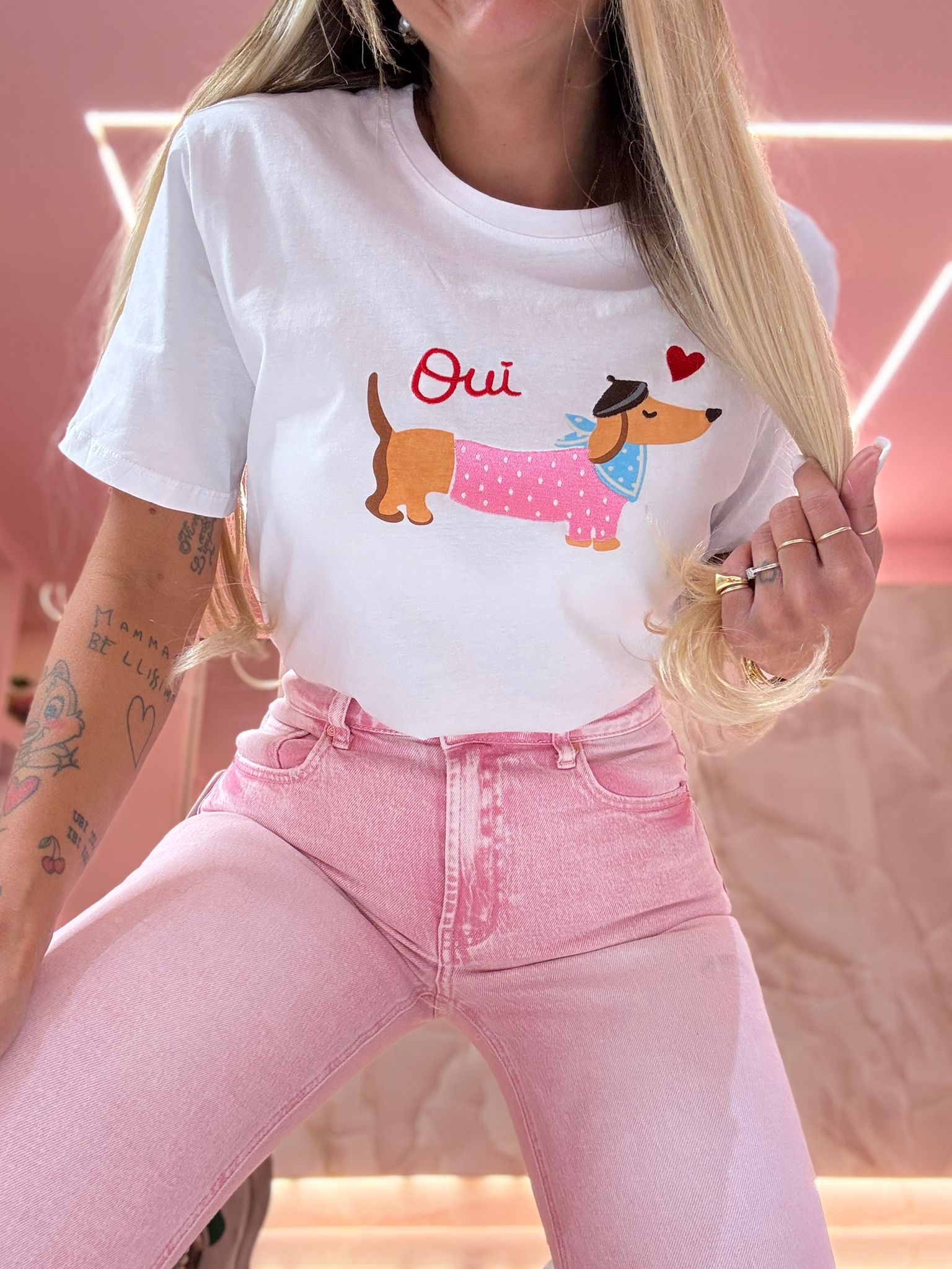 Shirt Oui Pois Rosa  ♥