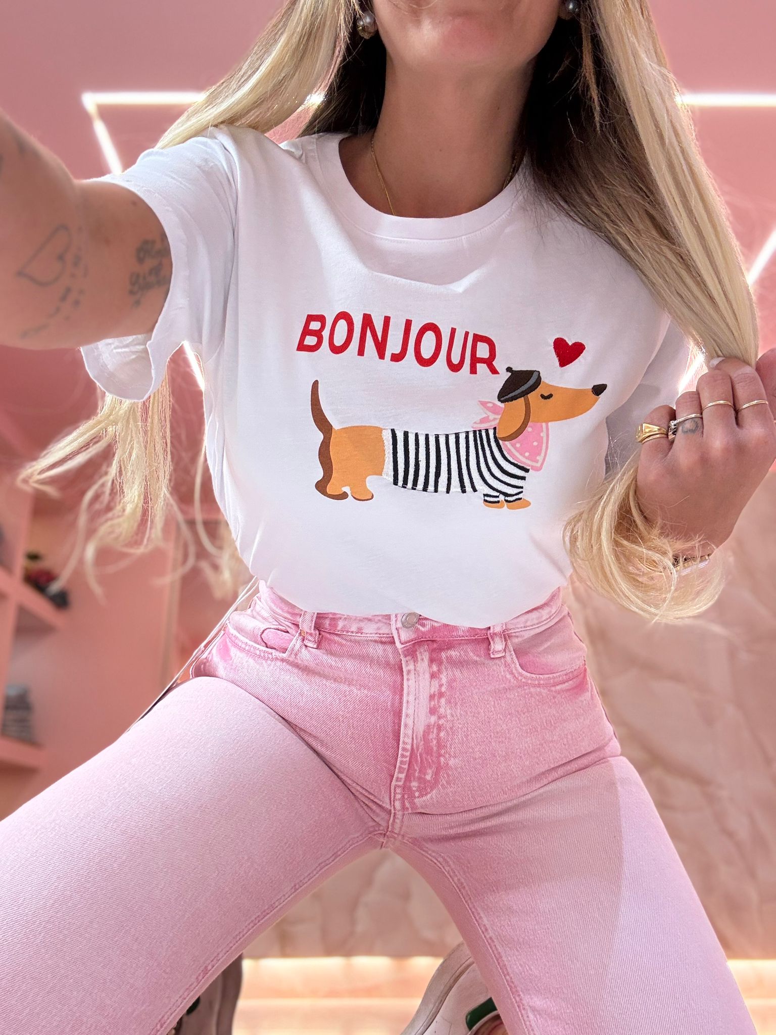 Shirt Bassotto Bonjour  ♥