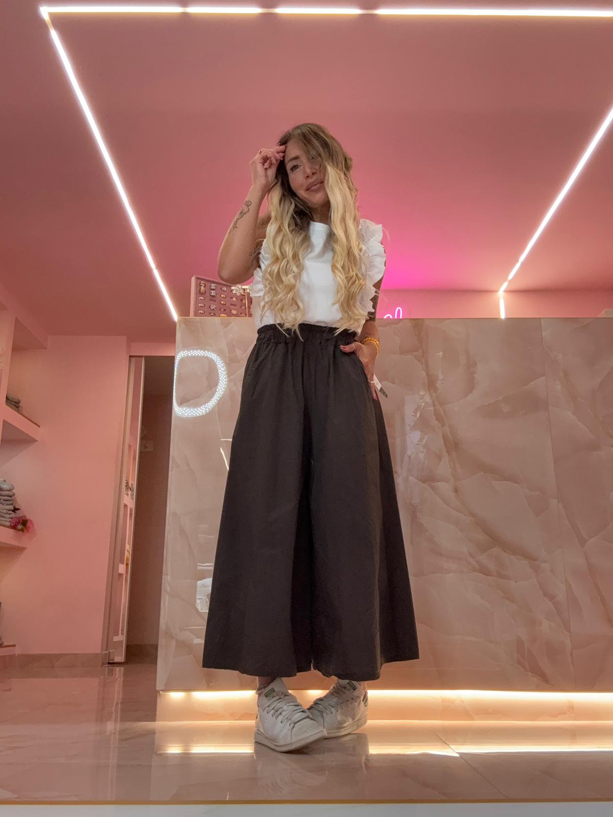 Pantaloni Marrone In Cotone ♥