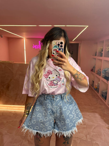 Short Denim Cuoricini Con La Pala ♥