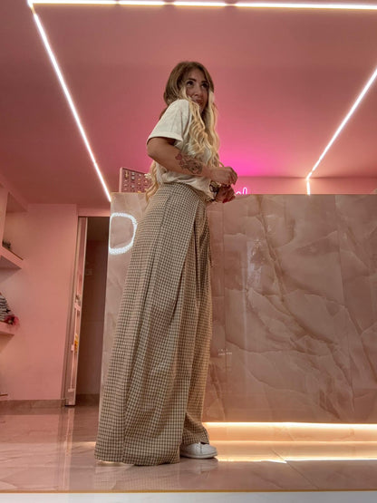 Pantalone Quadretti Beige Spasso  ♥