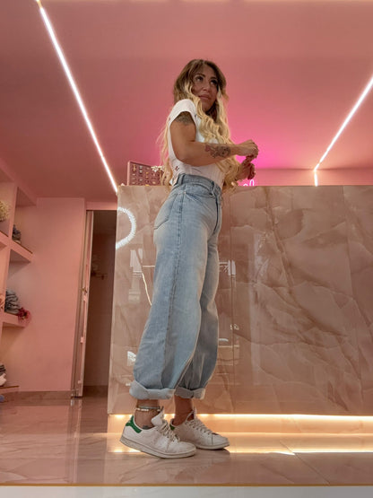 Jeans Asimmetrico Mood Zara Chiaro ♥