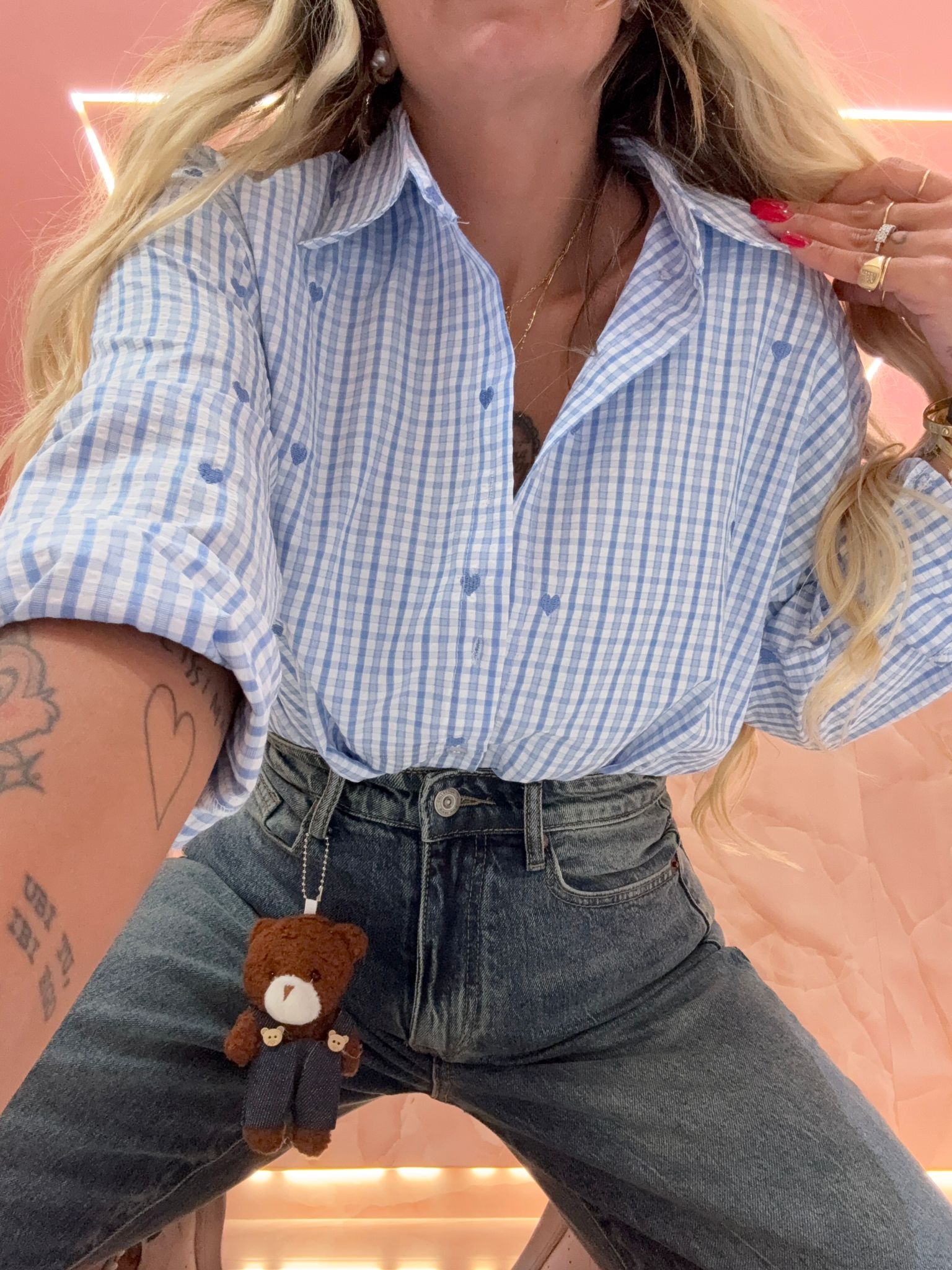 Camicia Cuoricini Celestone Fantasticone ♥