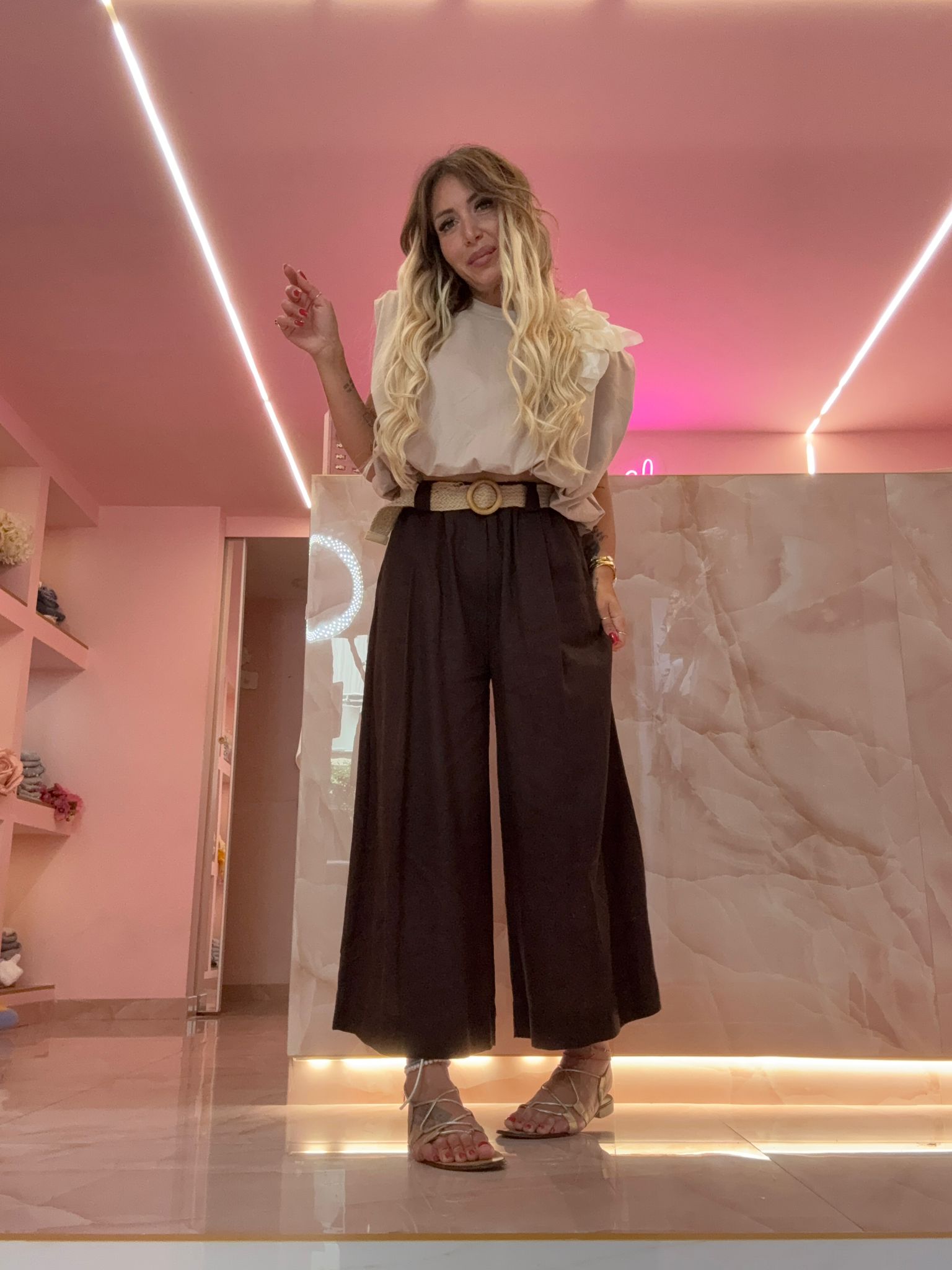 Pantalone Lino Caviglia Marrò ♥