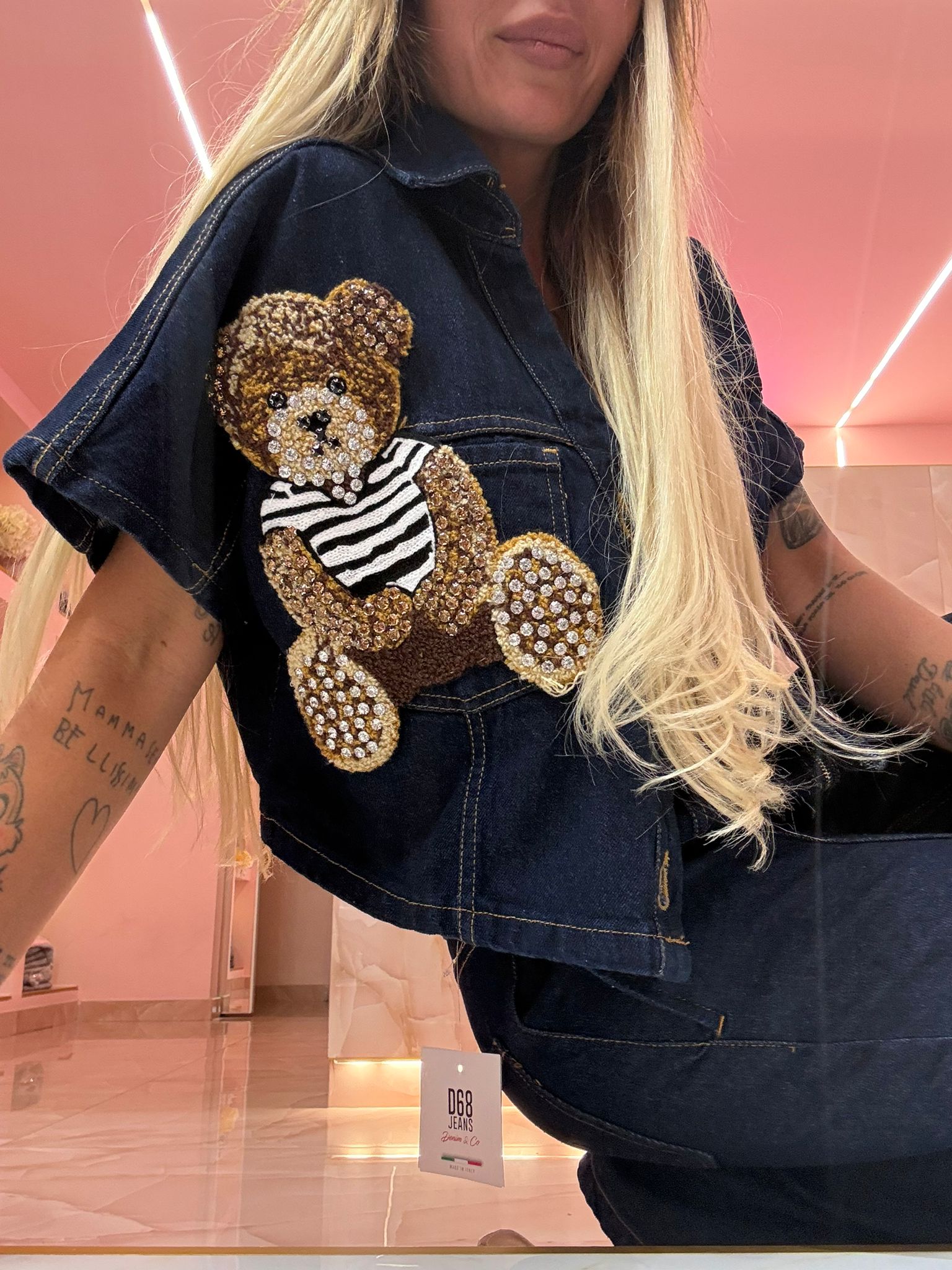 Coordinato Denim Teddy Sbrilluccicoso ♥