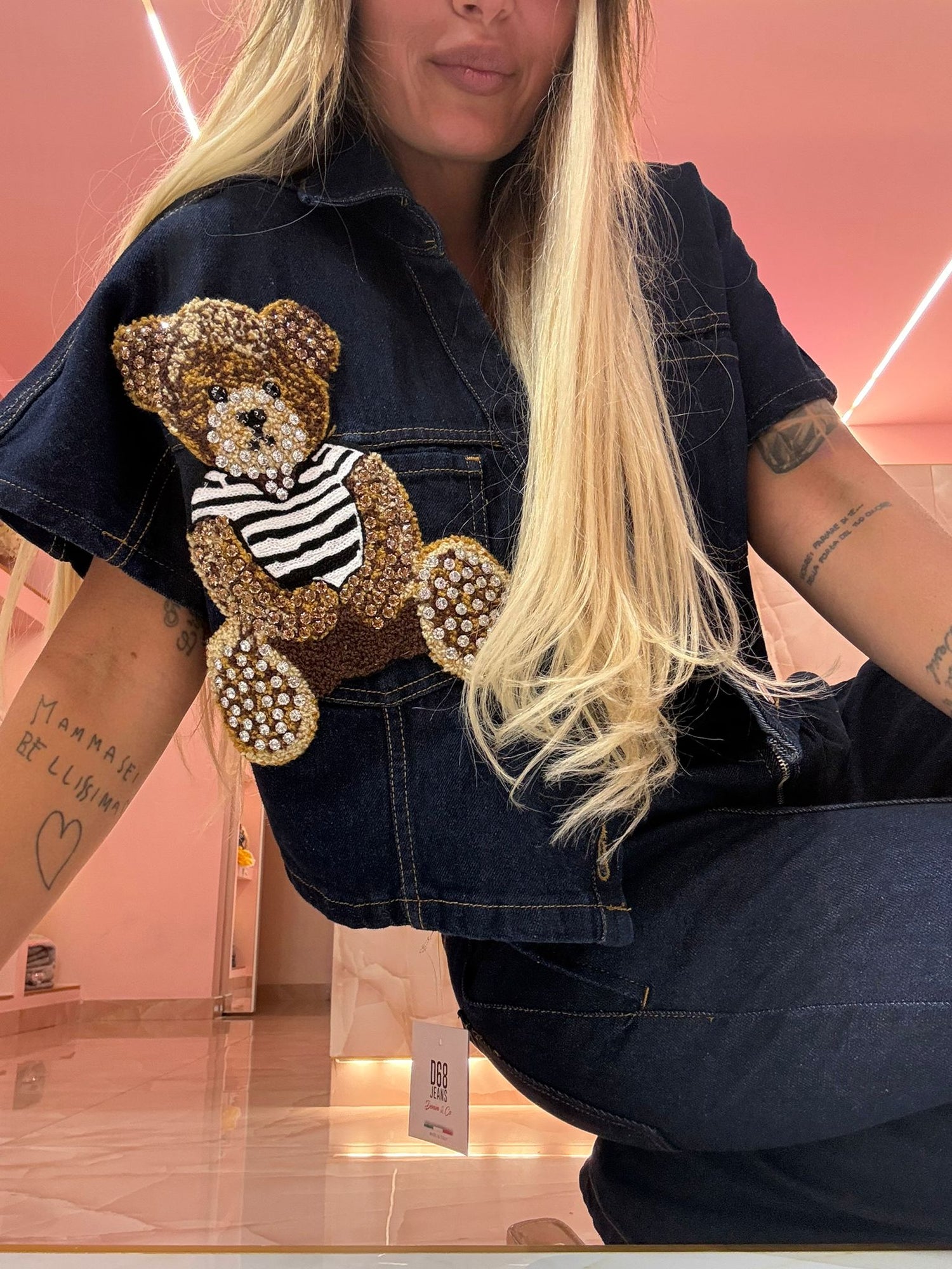 Coordinato Denim Teddy Sbrilluccicoso ♥