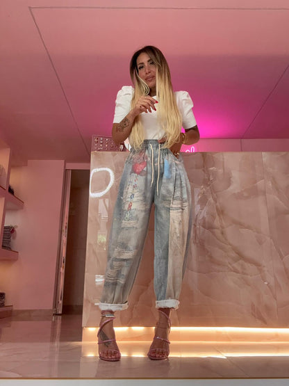 Il Finto Jeans Con Le Stampe ♥