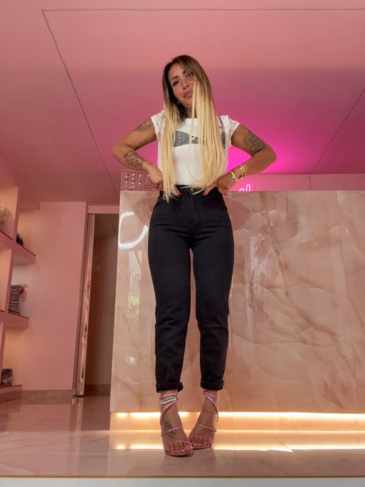 Jeans Nero Diritto Ciaone ♥