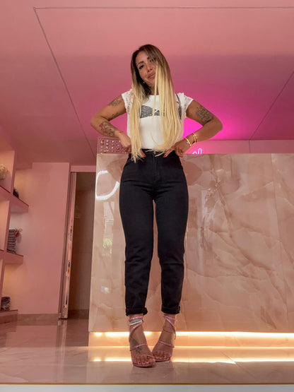 Jeans Nero Diritto Ciaone ♥