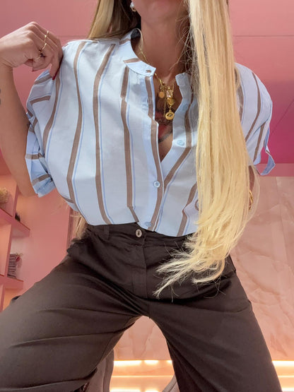 Camicia Coreana A Righe ♥