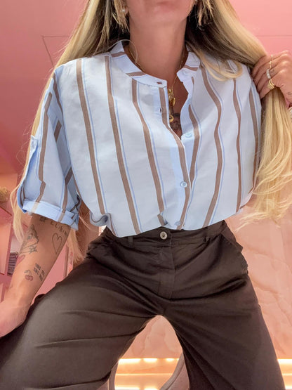 Camicia Coreana A Righe ♥