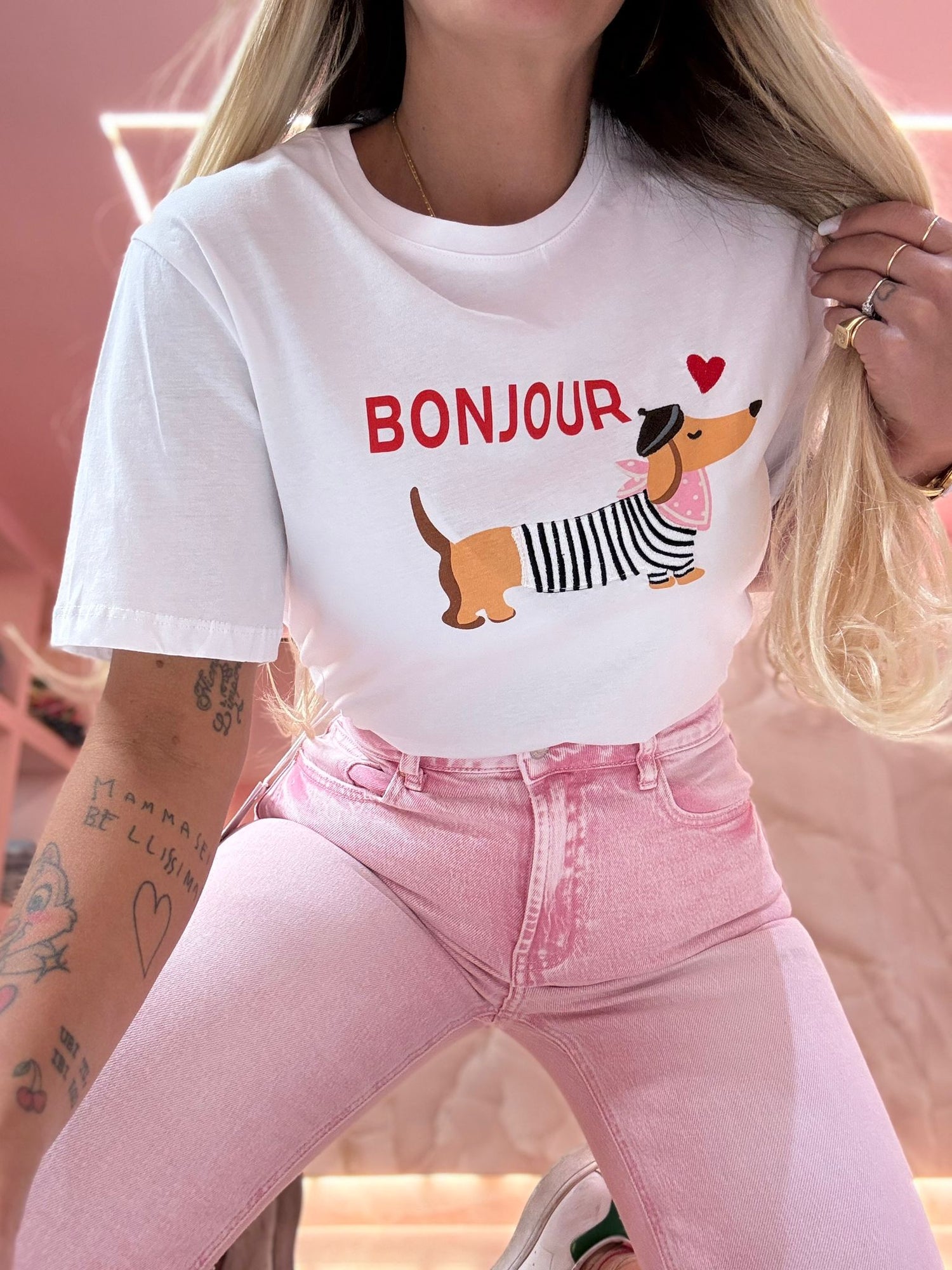 Shirt Bassotto Bonjour  ♥