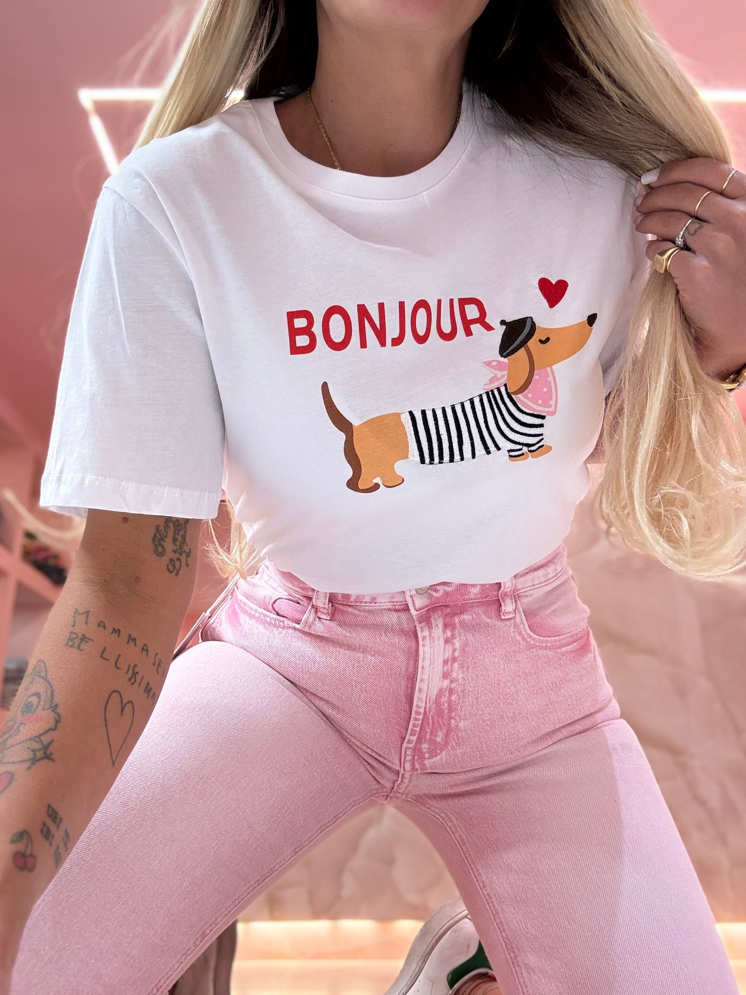 Shirt Bassotto Bonjour  ♥